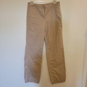 Brown pin striped casual pants.